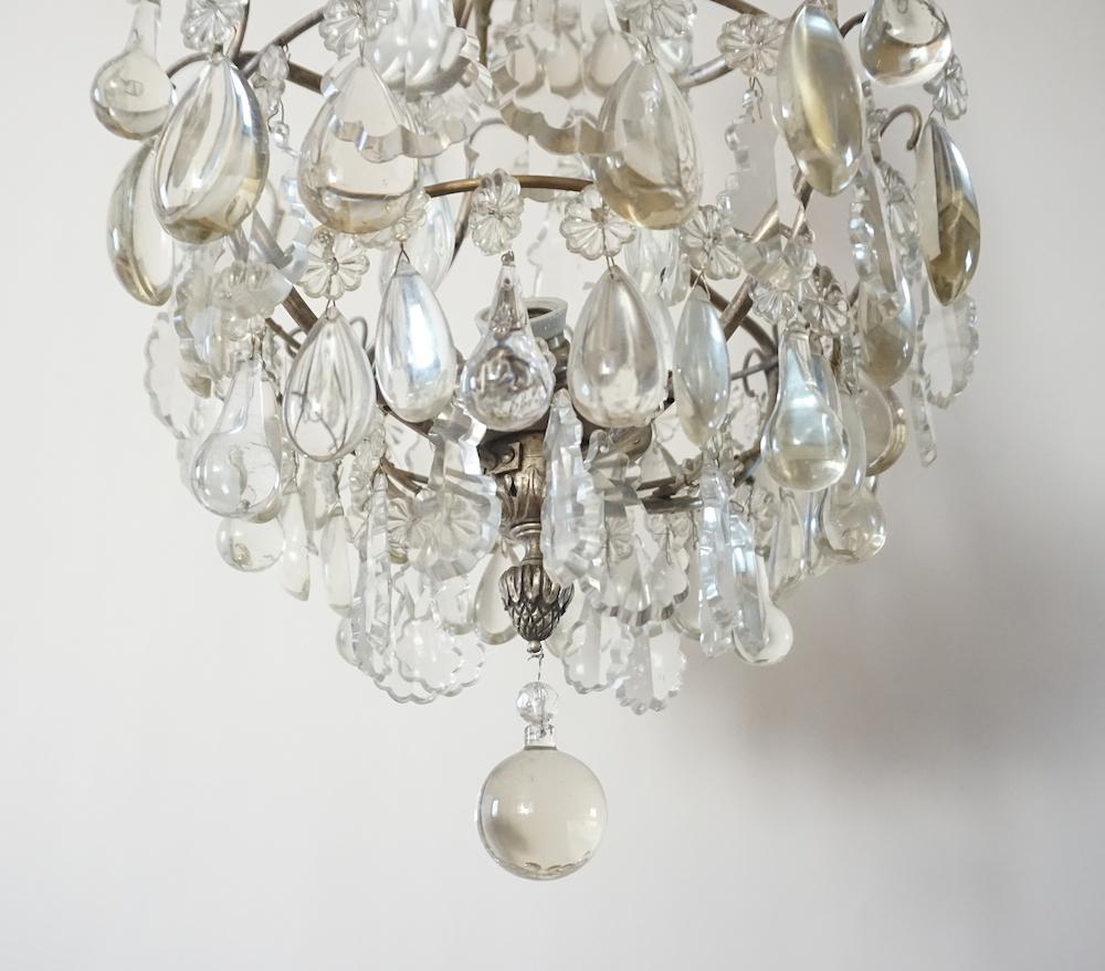 Louis XV Style Crystal Chandelier, France, circa 1930 For Sale 3