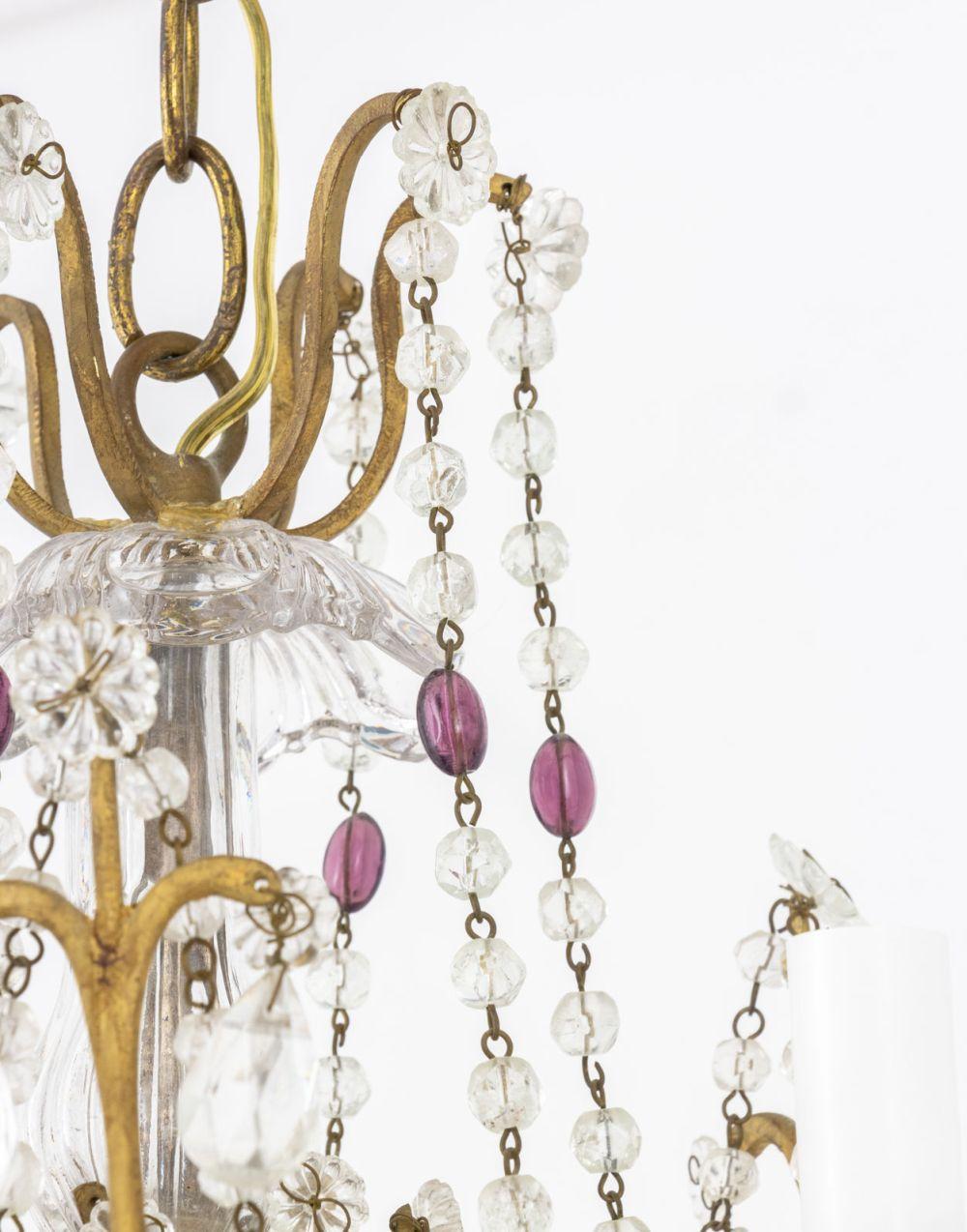 Lustre princesse en cristal de style Louis XV Bon état - En vente à Astoria, NY