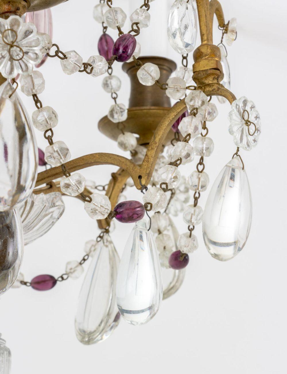 Métal Lustre princesse en cristal de style Louis XV en vente