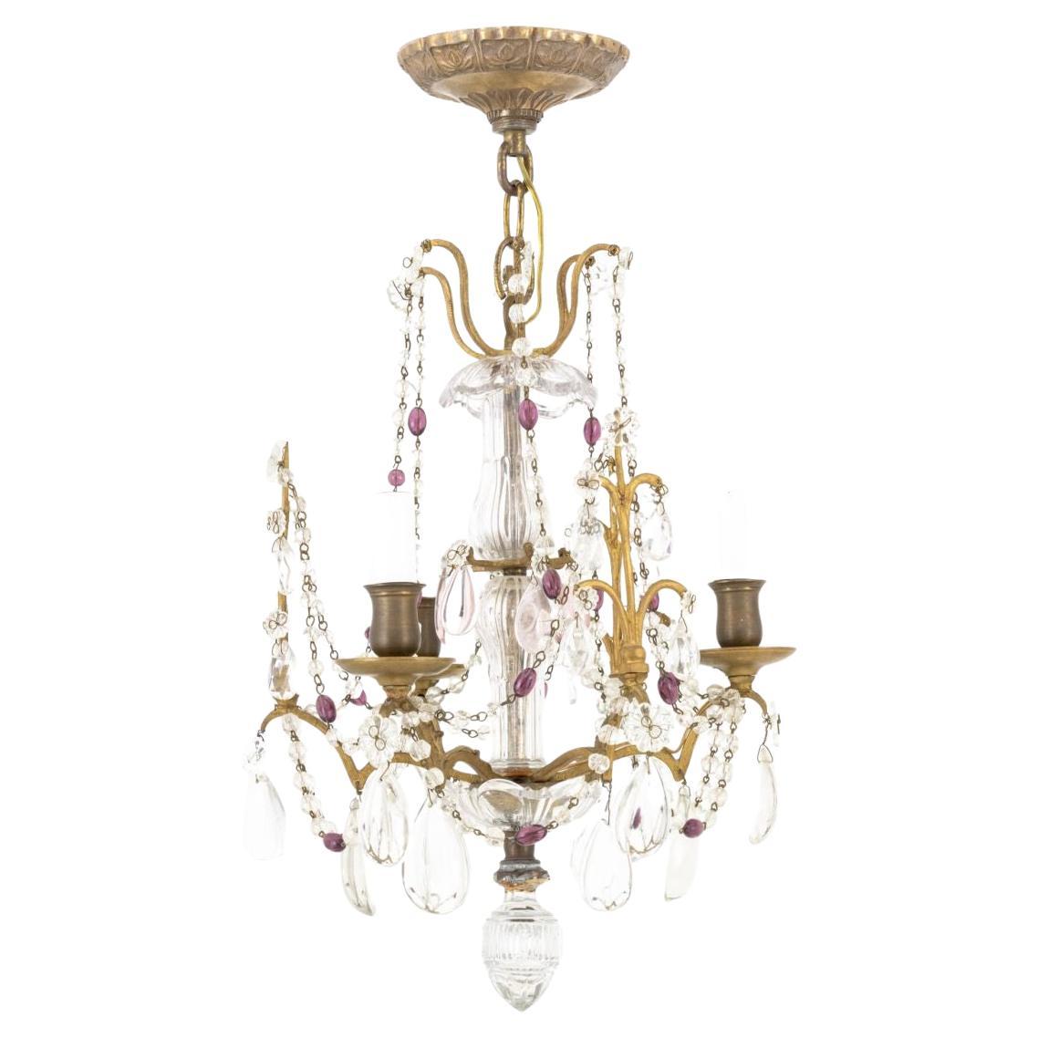 Lampadario Princess in cristallo in stile Luigi XV