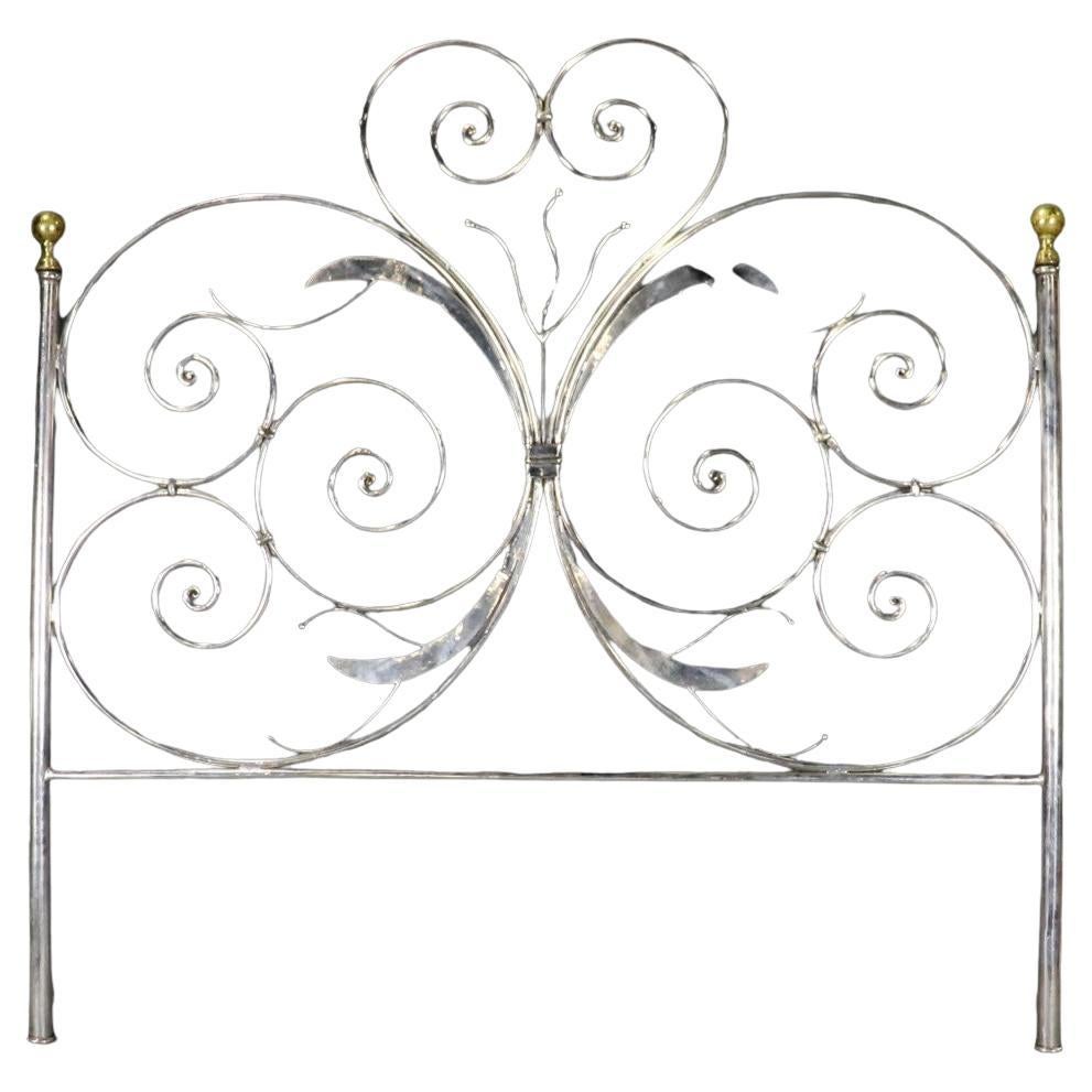 Louis XV Style Custom-Made Steel and Brass King Size Headboard Vesey Style