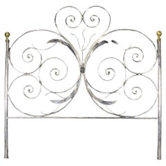 Louis XV Style Custom-Made Steel and Brass King Size Headboard Vesey Style