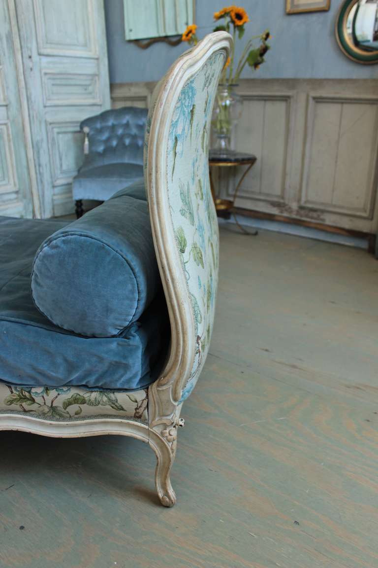 Louis XV-Stil-Tagesbett mit floraler Polsterung 1