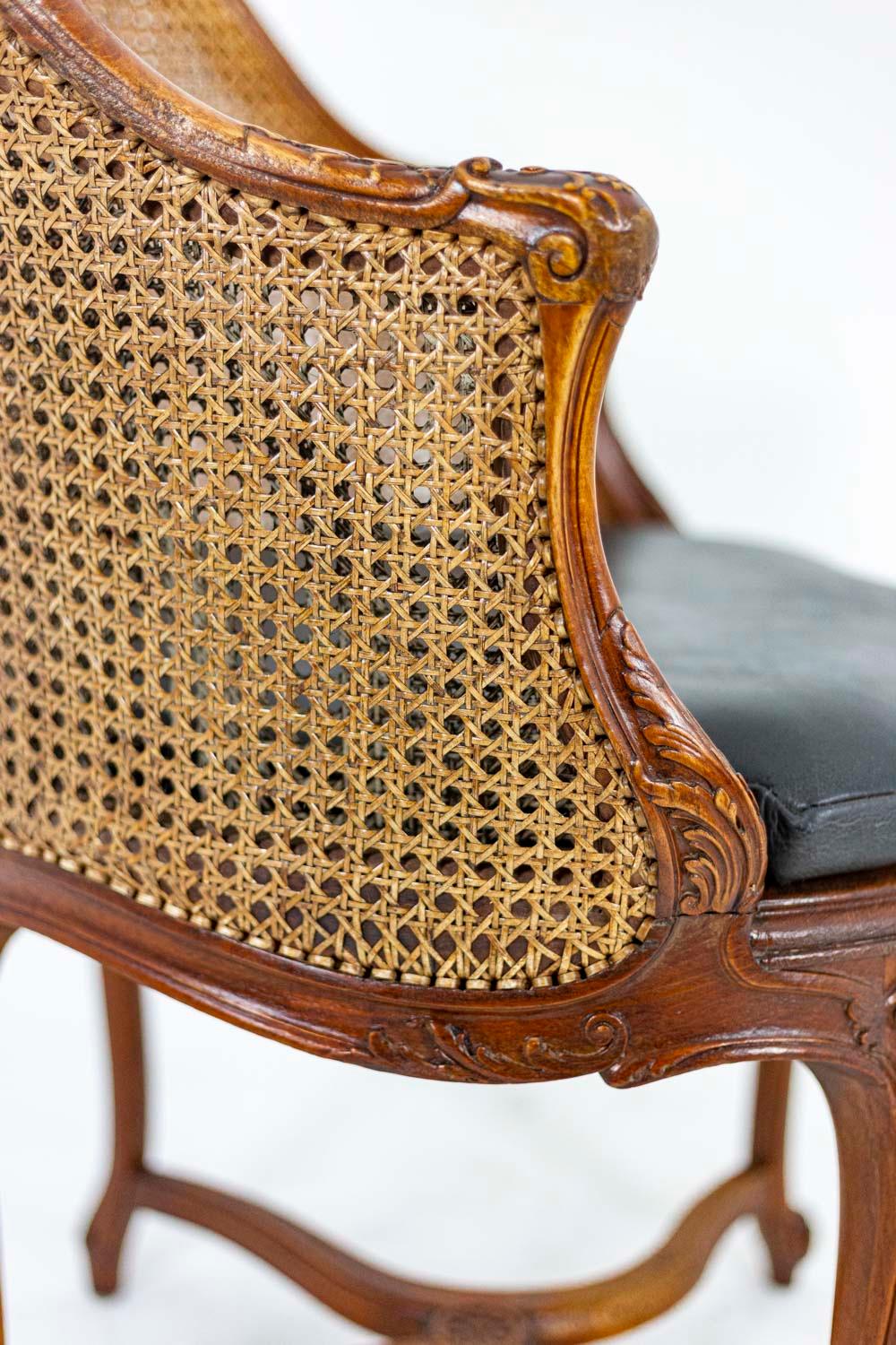 20th Century Louis XV Style Desk Chair in Beech, circa 1900s For Sale