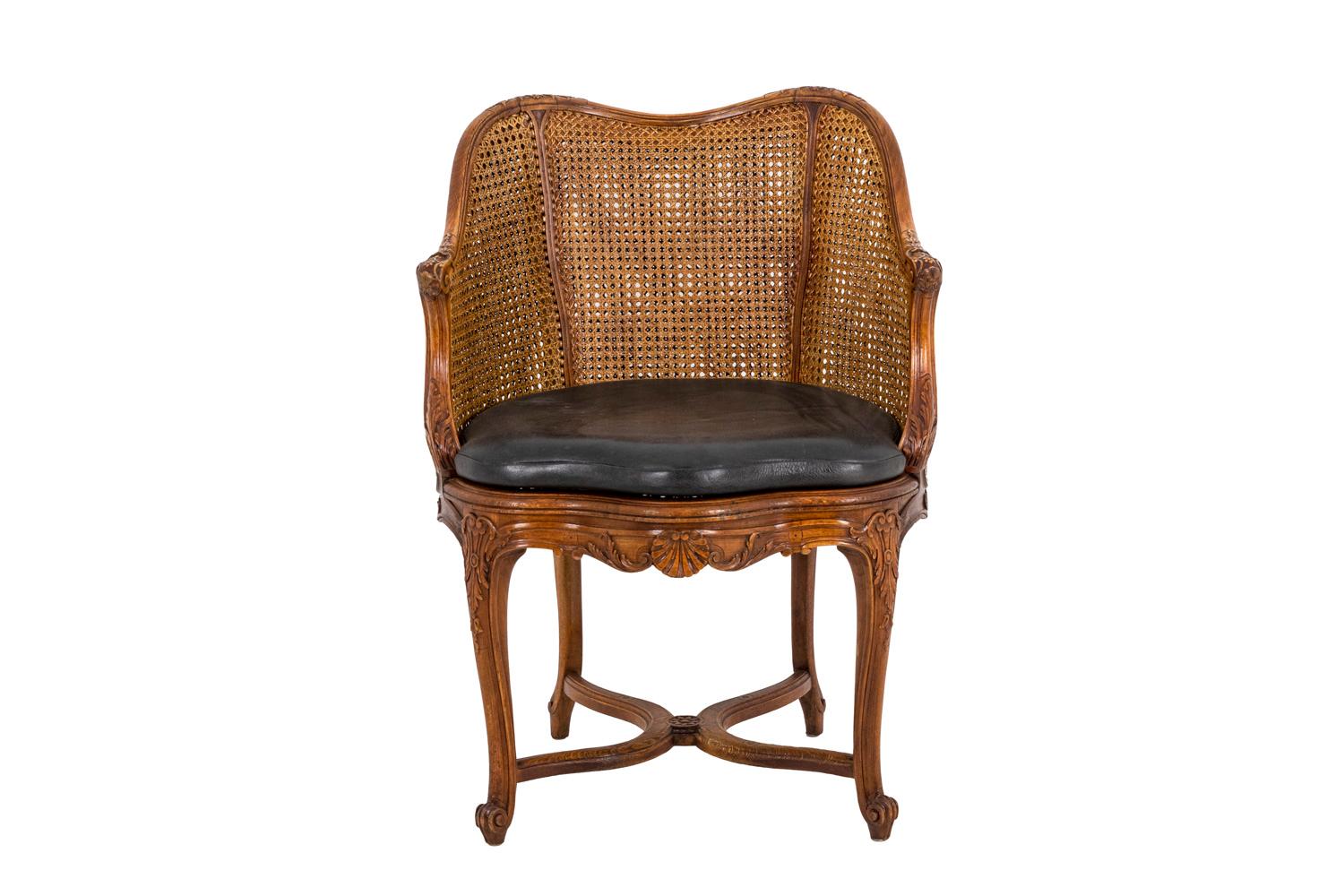 Louis XV Style Desk Chair in Beech, circa 1900s For Sale 2