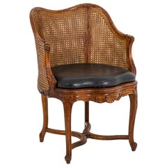 Vintage Louis XV Style Desk Chair in Beech, circa 1900s