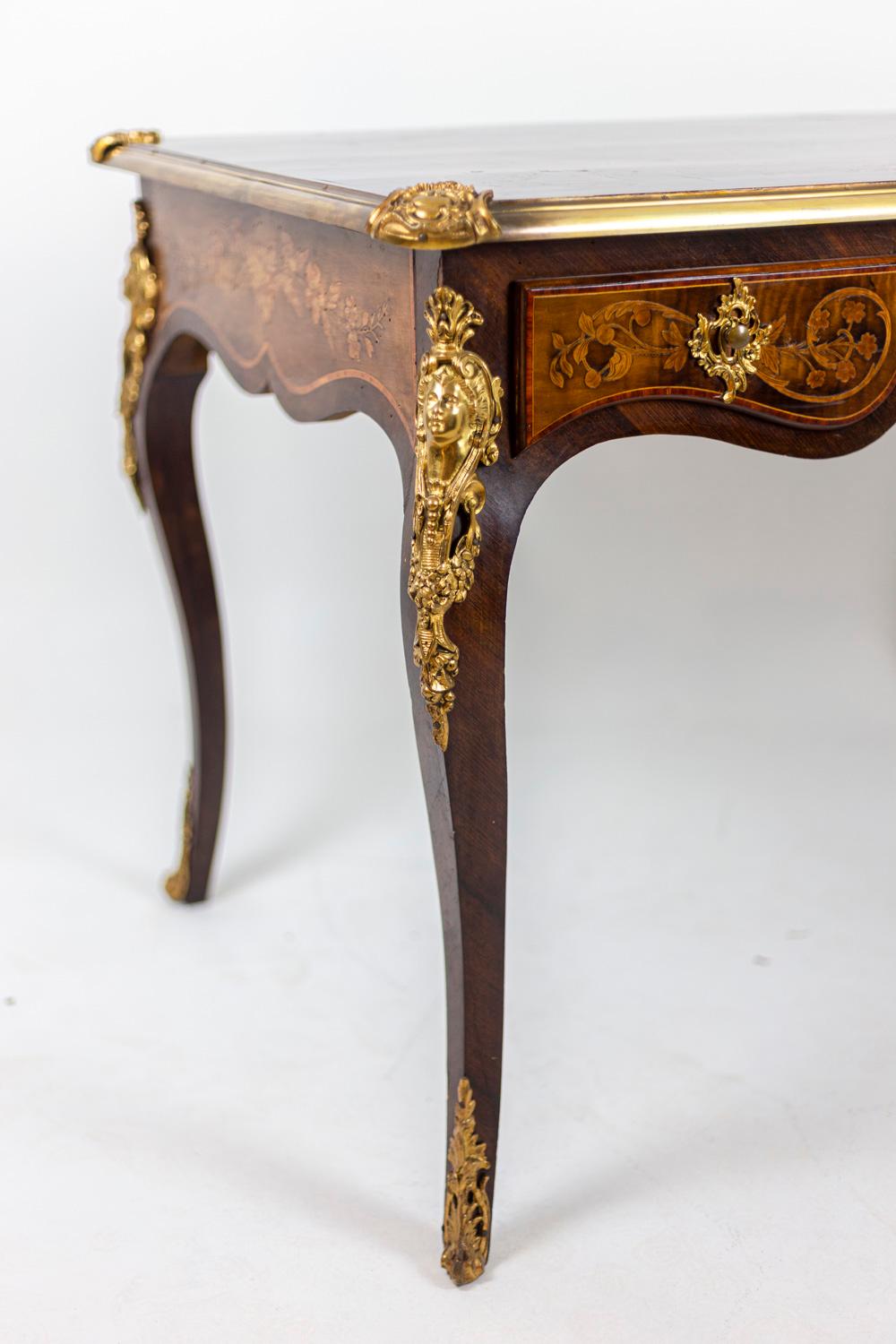 Louis XV Style Desk in Kingwood, circa 1880 1