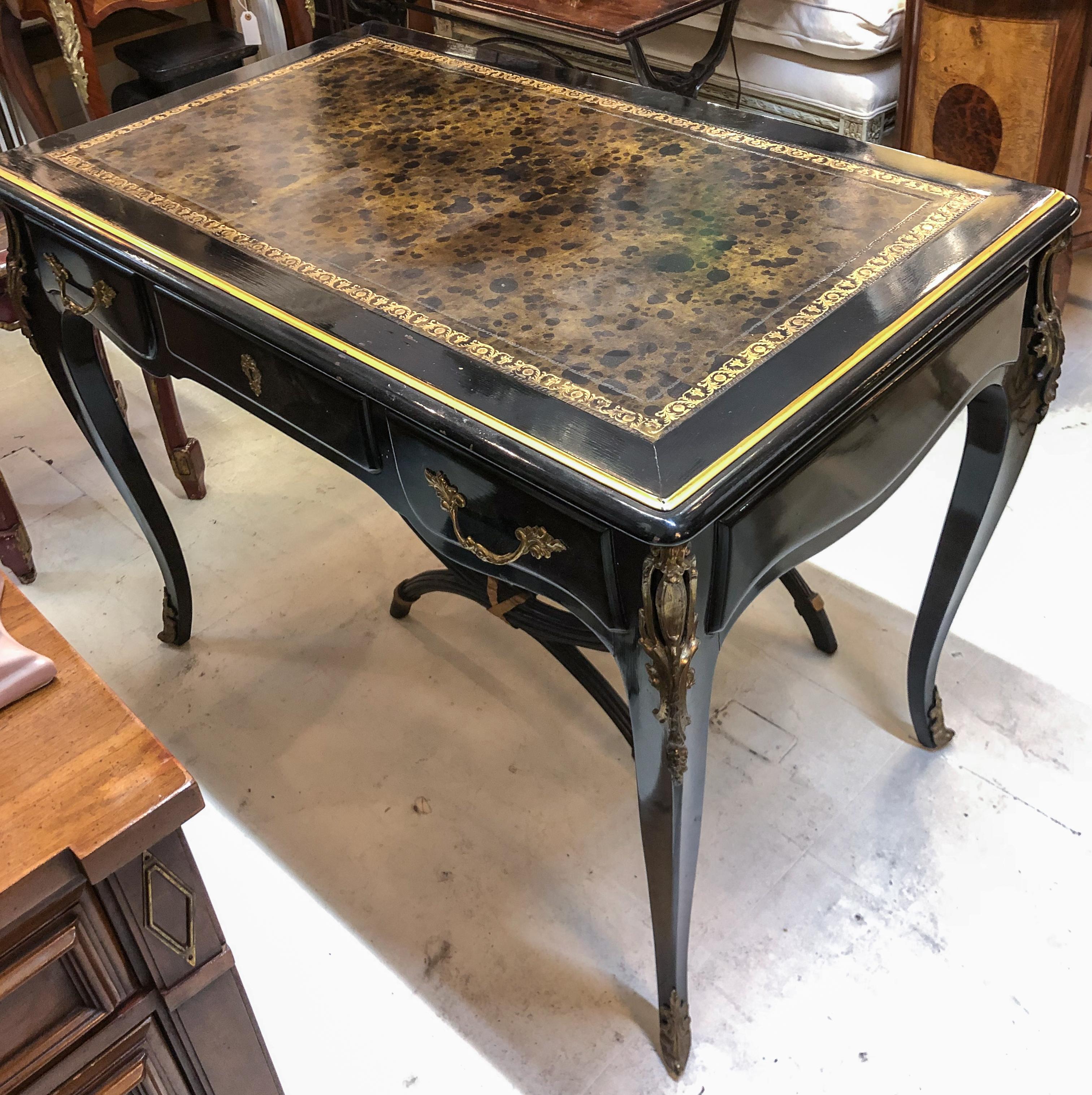 Louis XV Style Desk / Secretary with Neoclassical Stool 1