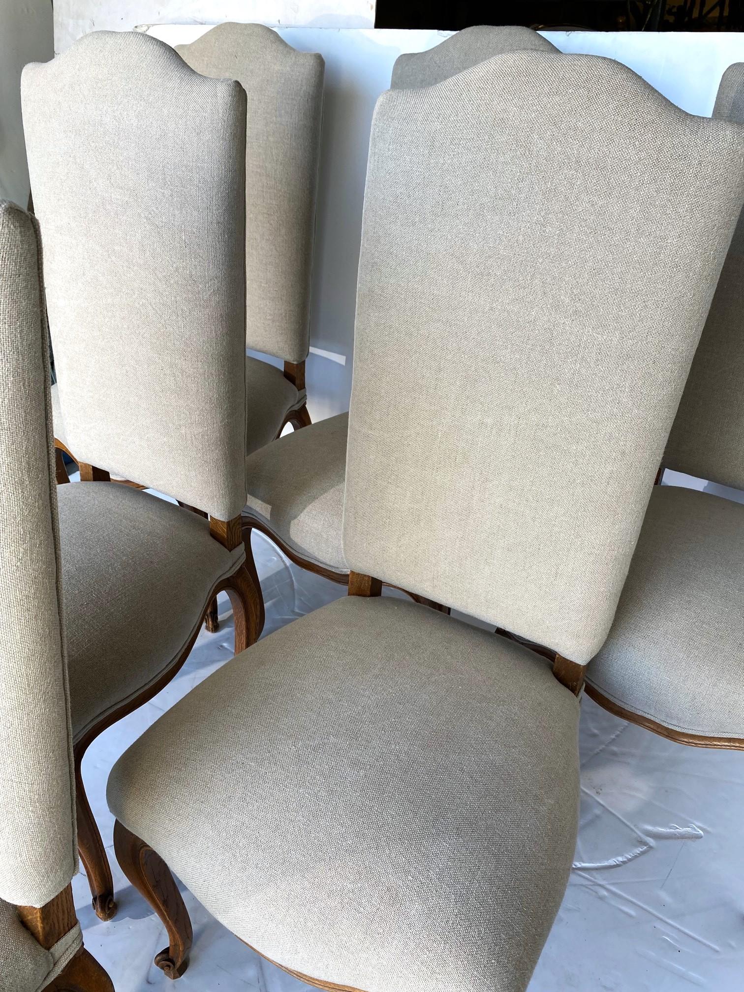 Mid-20th Century Louis XV Style Dining Chairs Set of 6 For Sale