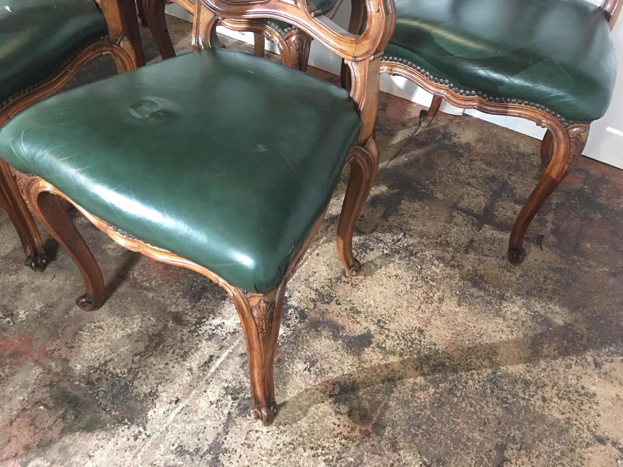 French Louis XV Style Dining Chairs Set of 8