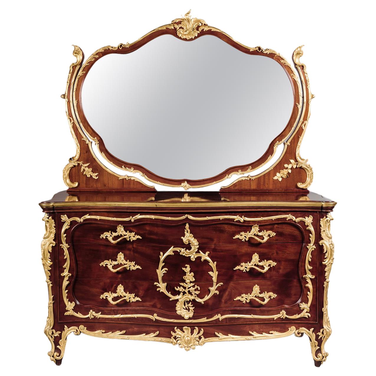Louis XV Style Dressing Table Attributed to François Linke. French, circa 1910 For Sale