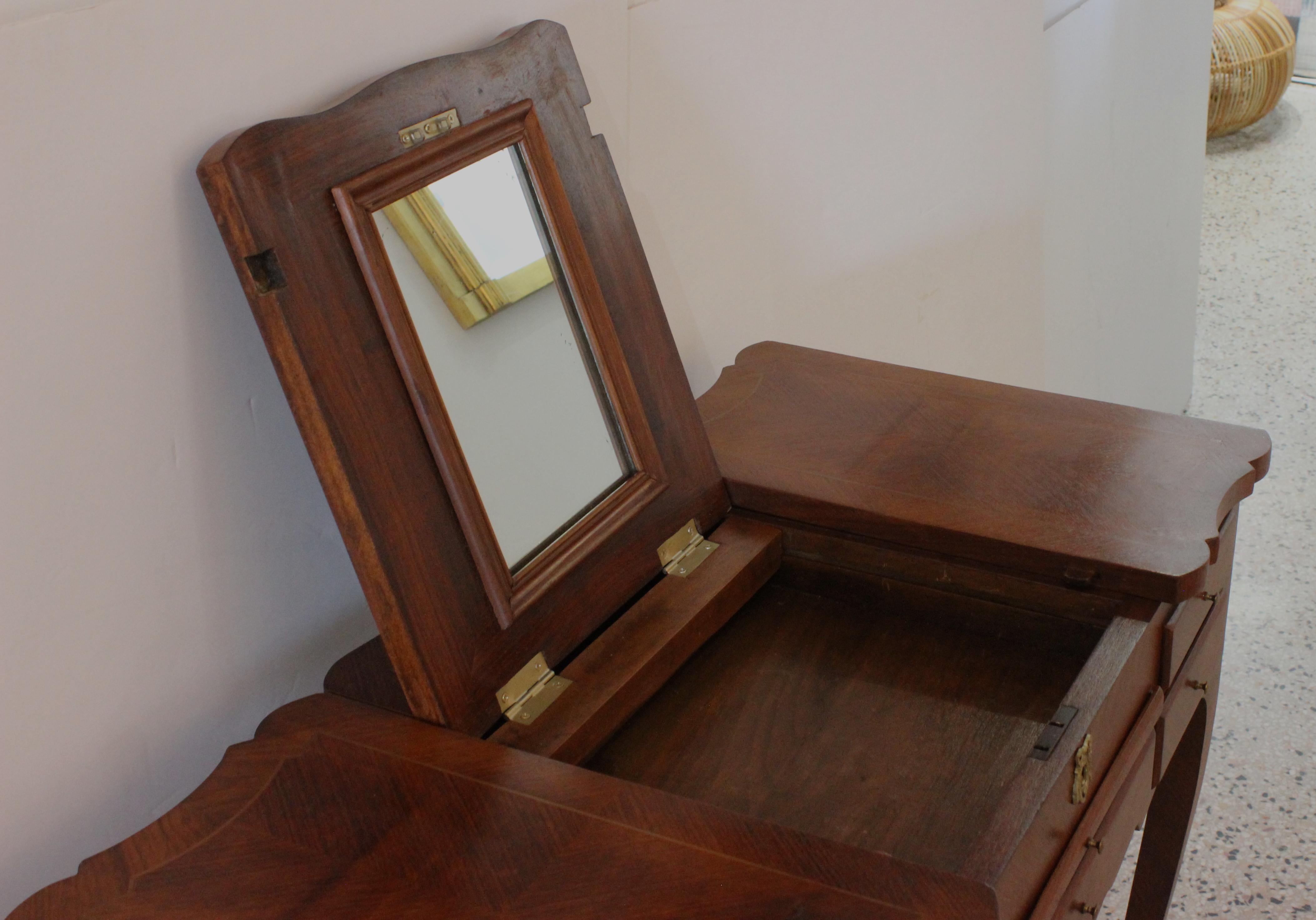 Hand-Crafted Louis XV Style Dressing Table For Sale