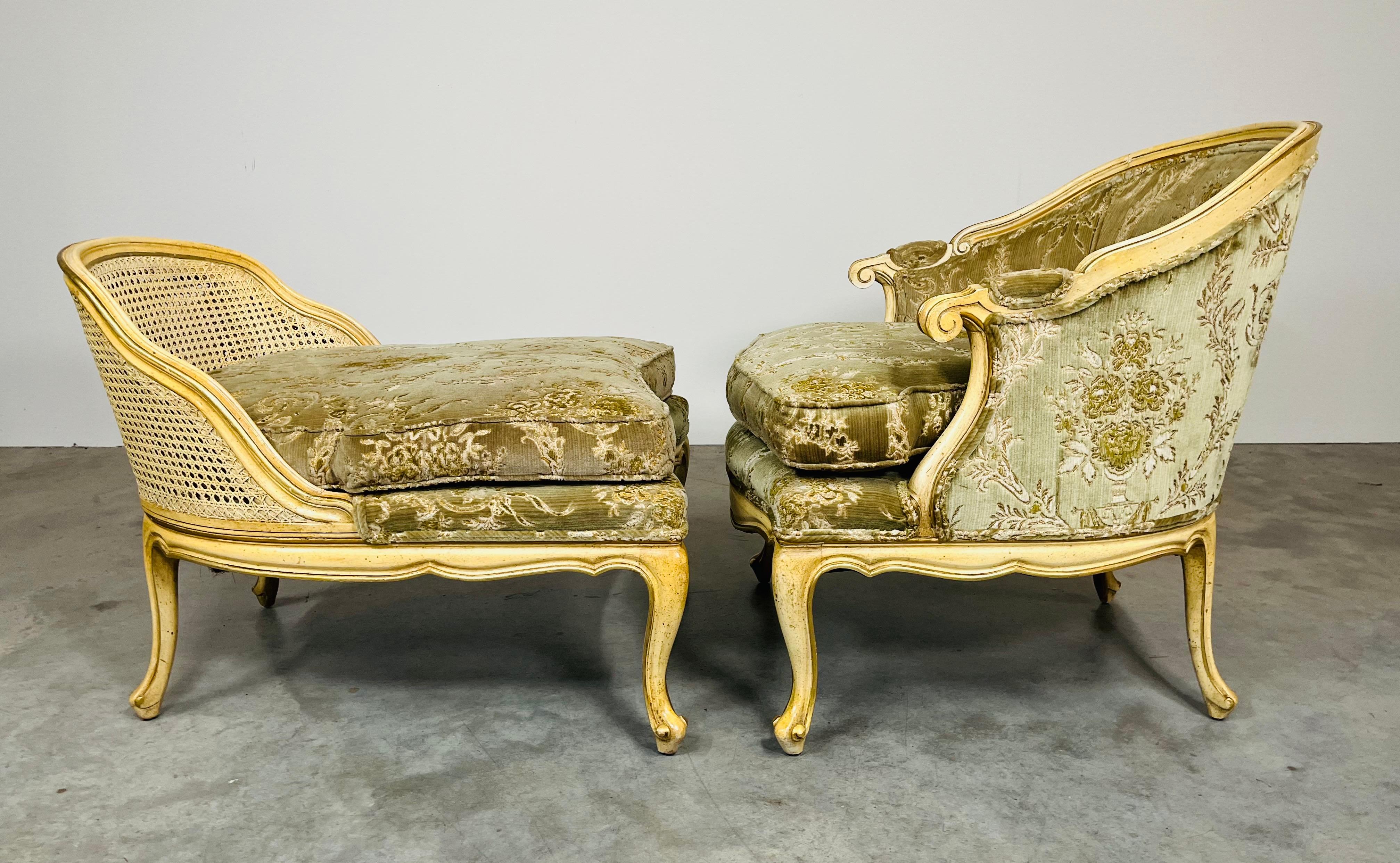 Chaise longue Brisee estilo Luis XV Francés en venta