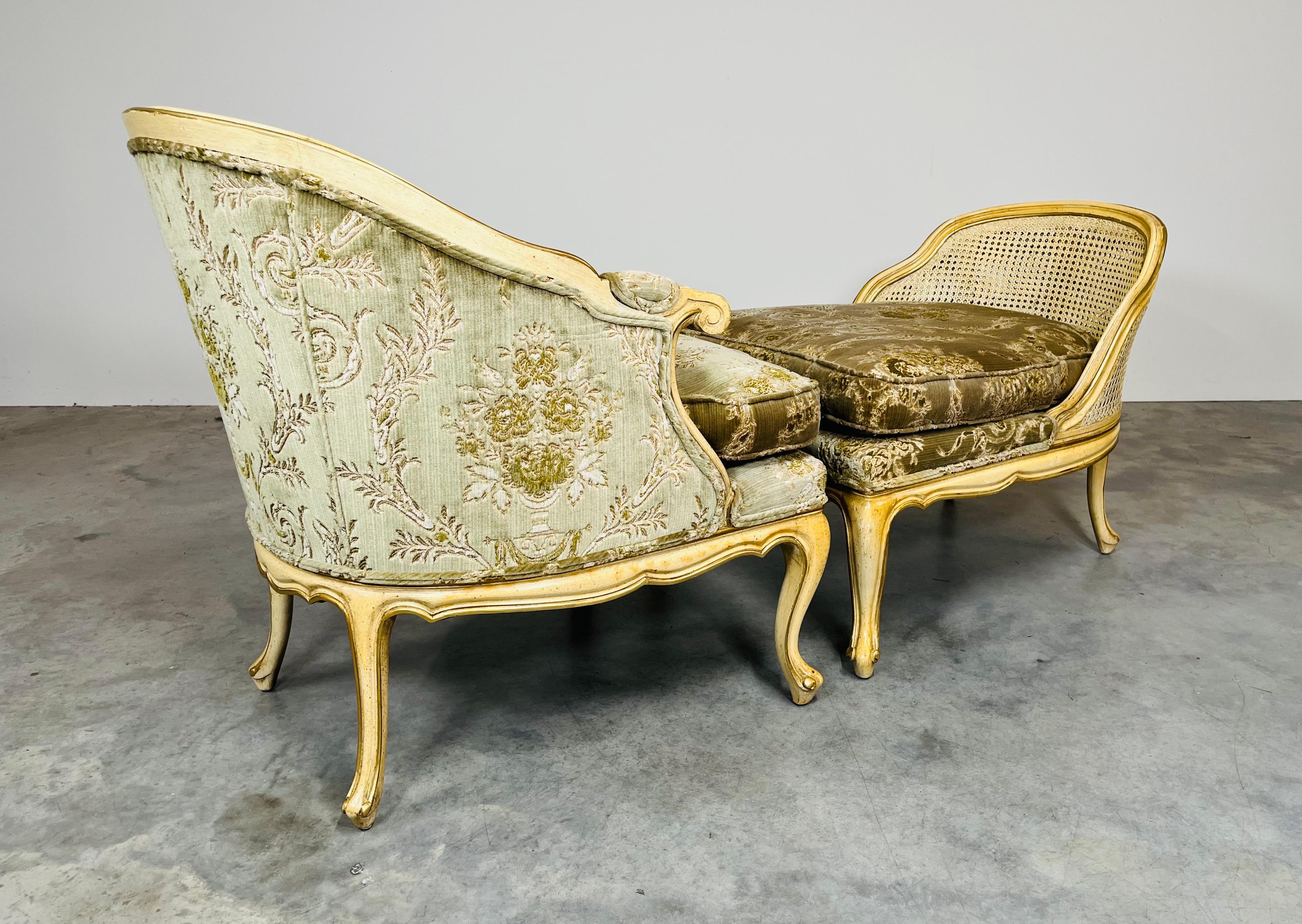 Chaise longue Brisee estilo Luis XV Caña en venta