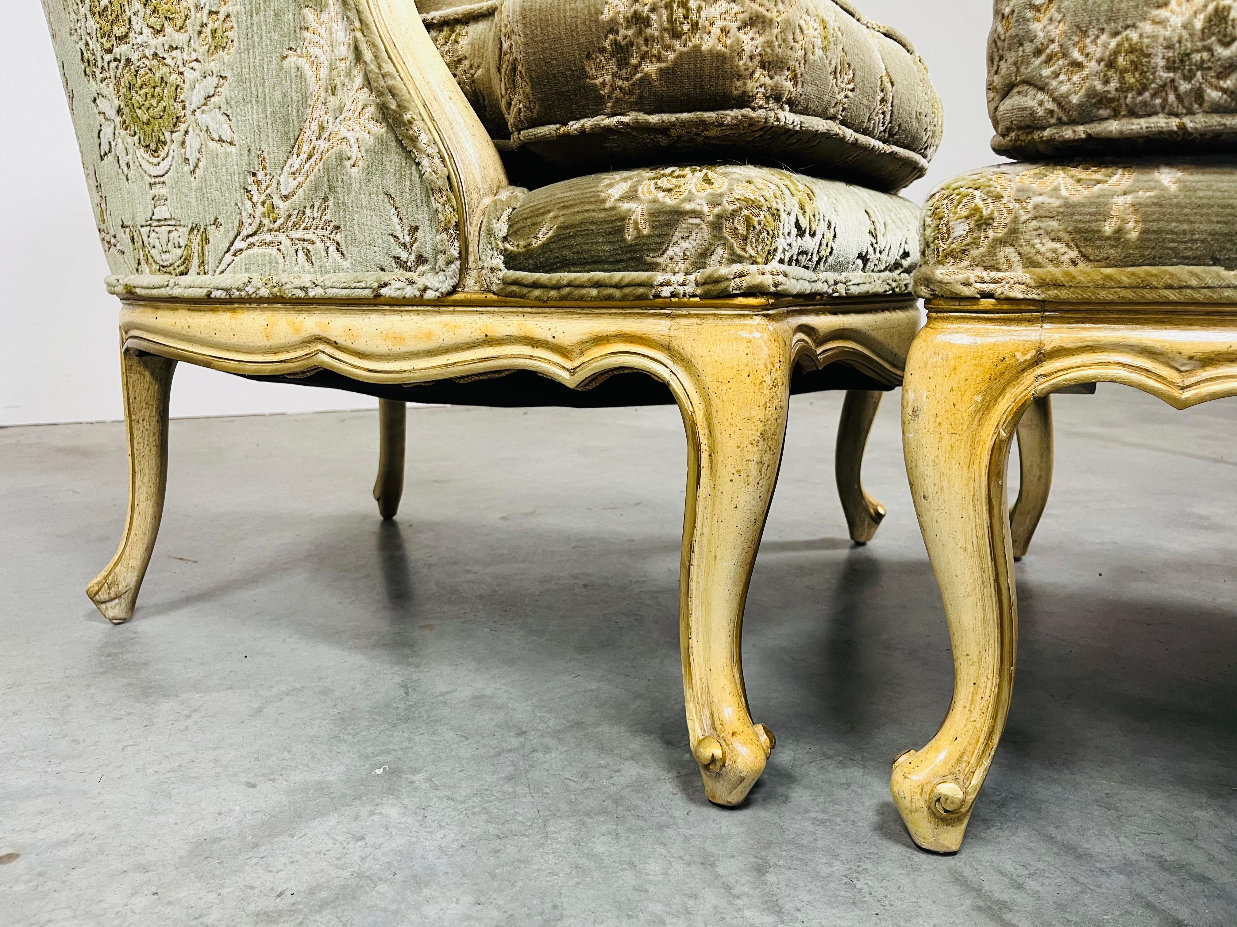 Chaise longue Brisee estilo Luis XV Terciopelo en venta