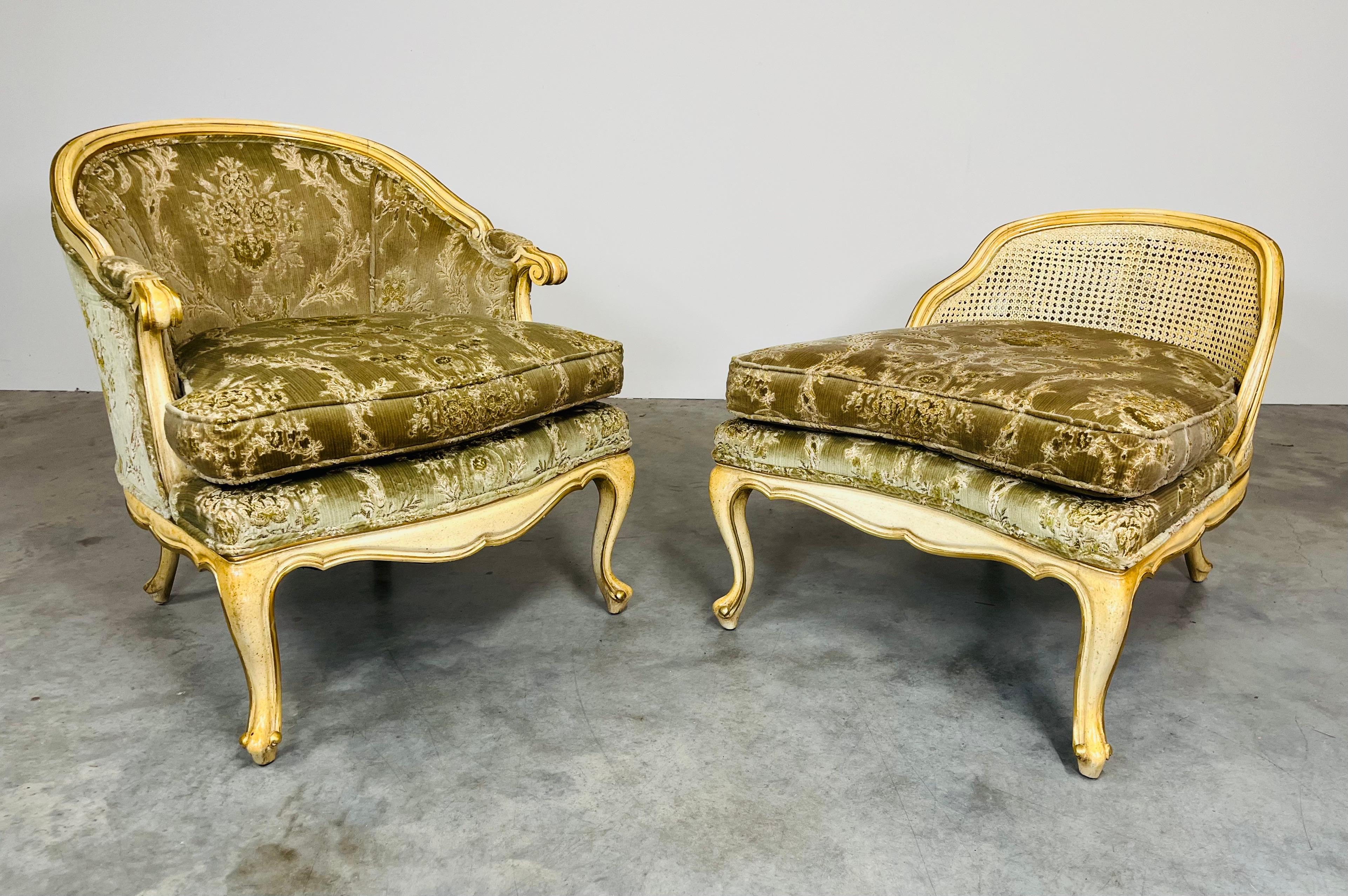 Chaise longue Brisee estilo Luis XV en venta 1