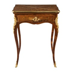 Louis XV Style Duvinage Brass-Inlaid Kingwood Games Table
