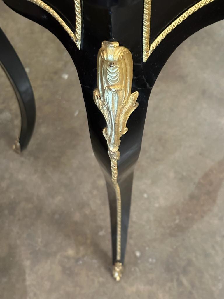 Louis XV Style Ebonized Poudreuse In Excellent Condition For Sale In Dallas, TX