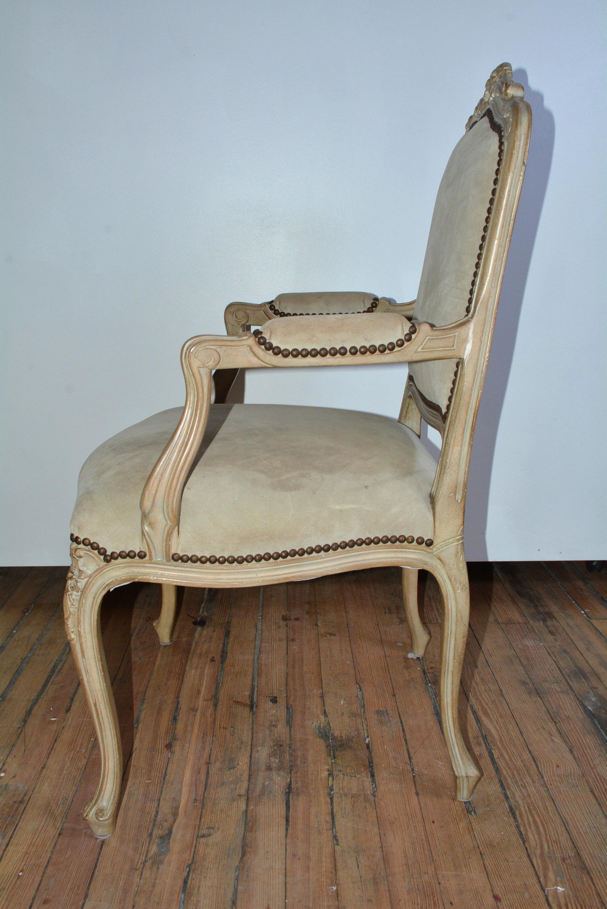 French Louis XV Style Fauteuil For Sale