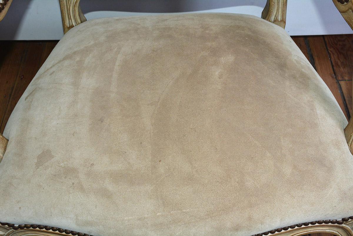 Wood Louis XV Style Fauteuil For Sale