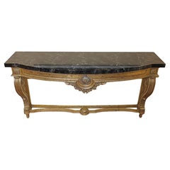 Louis XV Stil Faux Marmor Gold Konsolentisch zugeschrieben Maison Jansen
