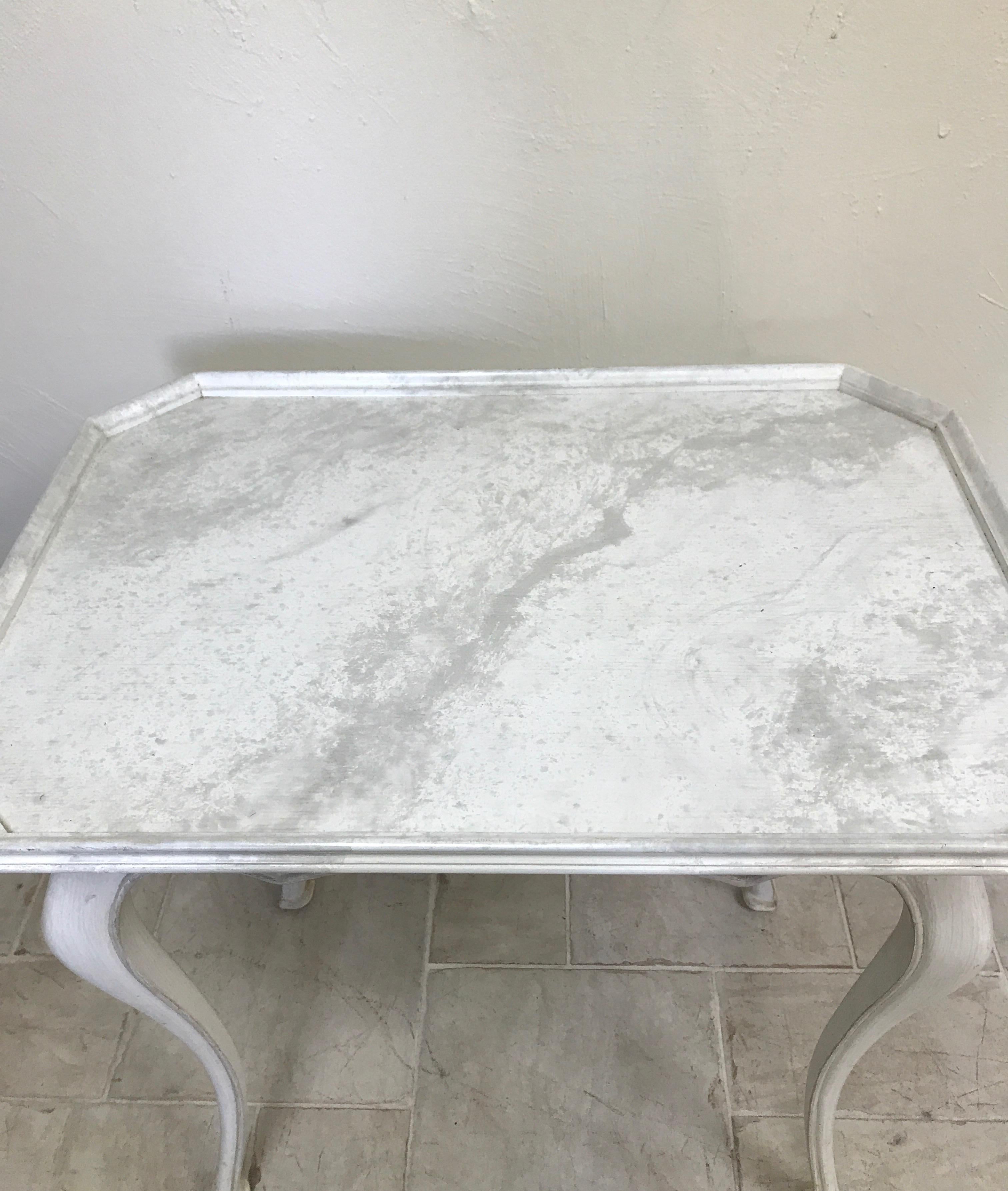 20th Century Louis XV Style Faux Painted Side Table For Sale