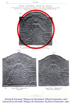 Louis XV Style Fireback Representing the Queen of France Marie Leczinska