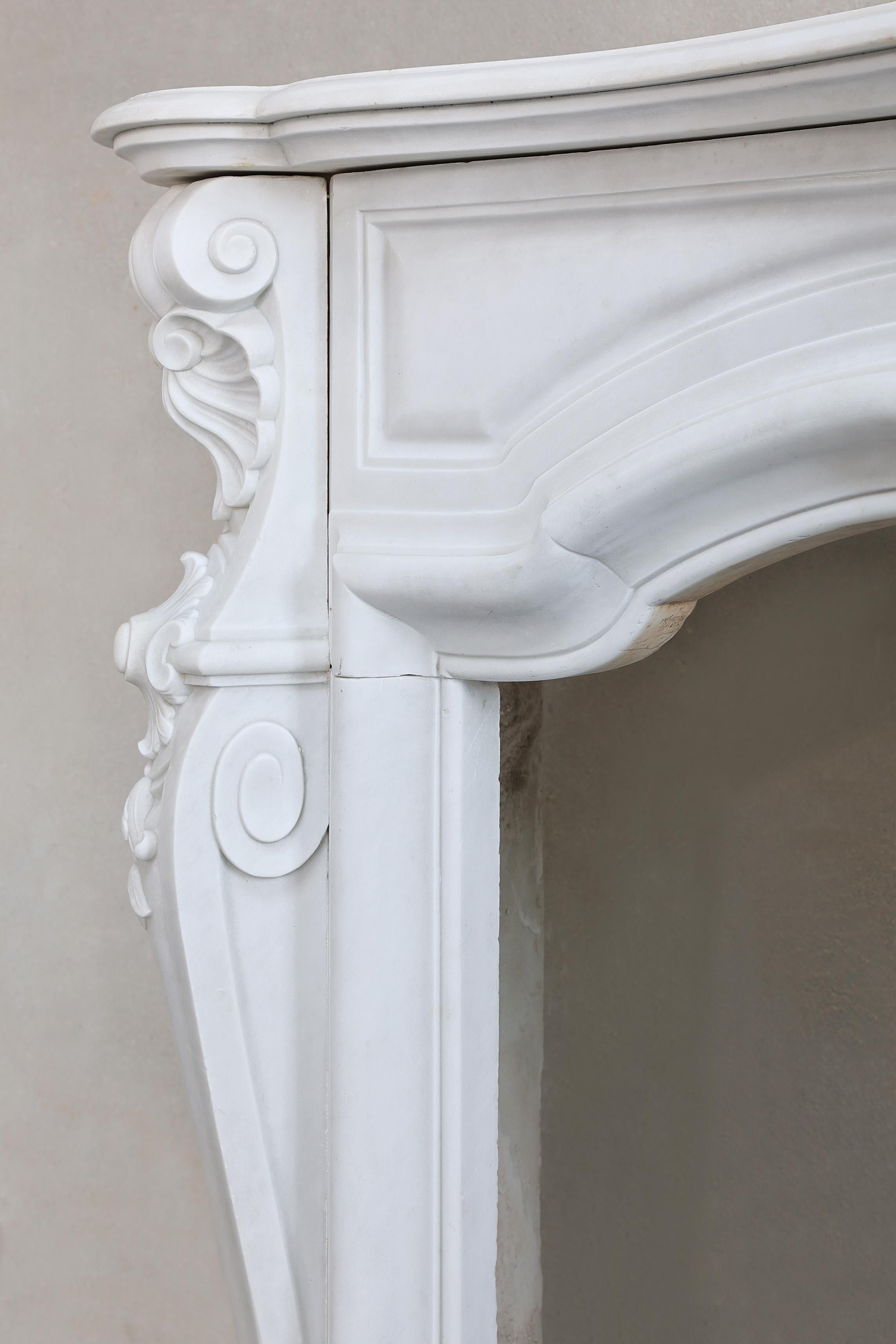 Antique Marble Fireplace Mantel For Sale 4