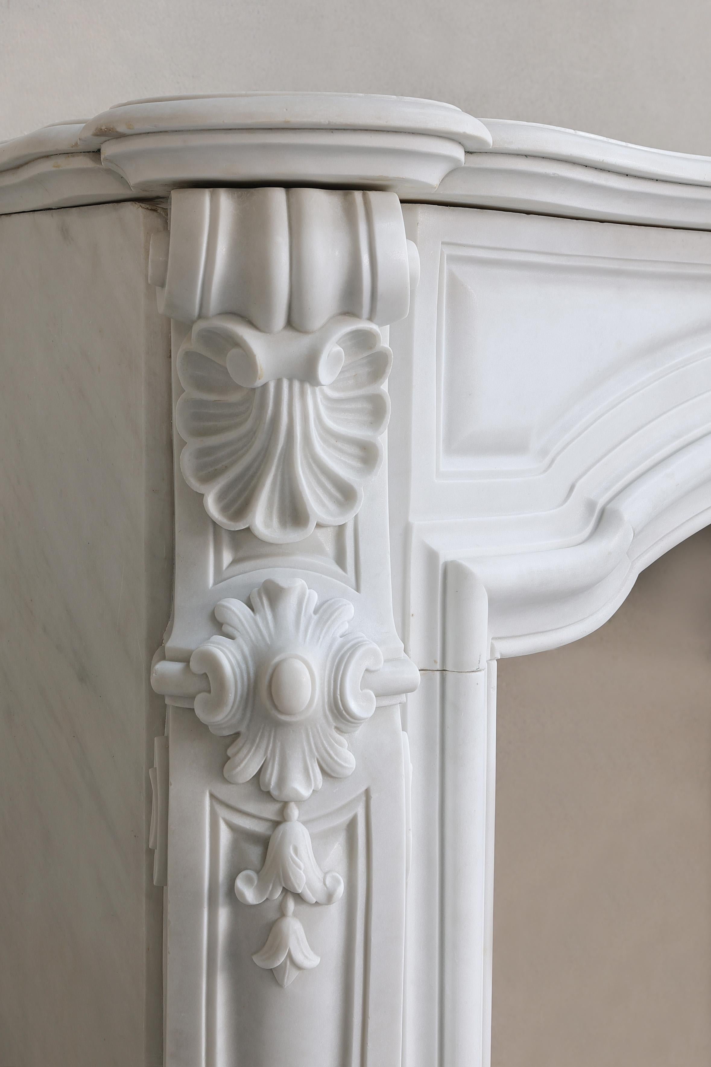 Antique Marble Fireplace Mantel For Sale 5
