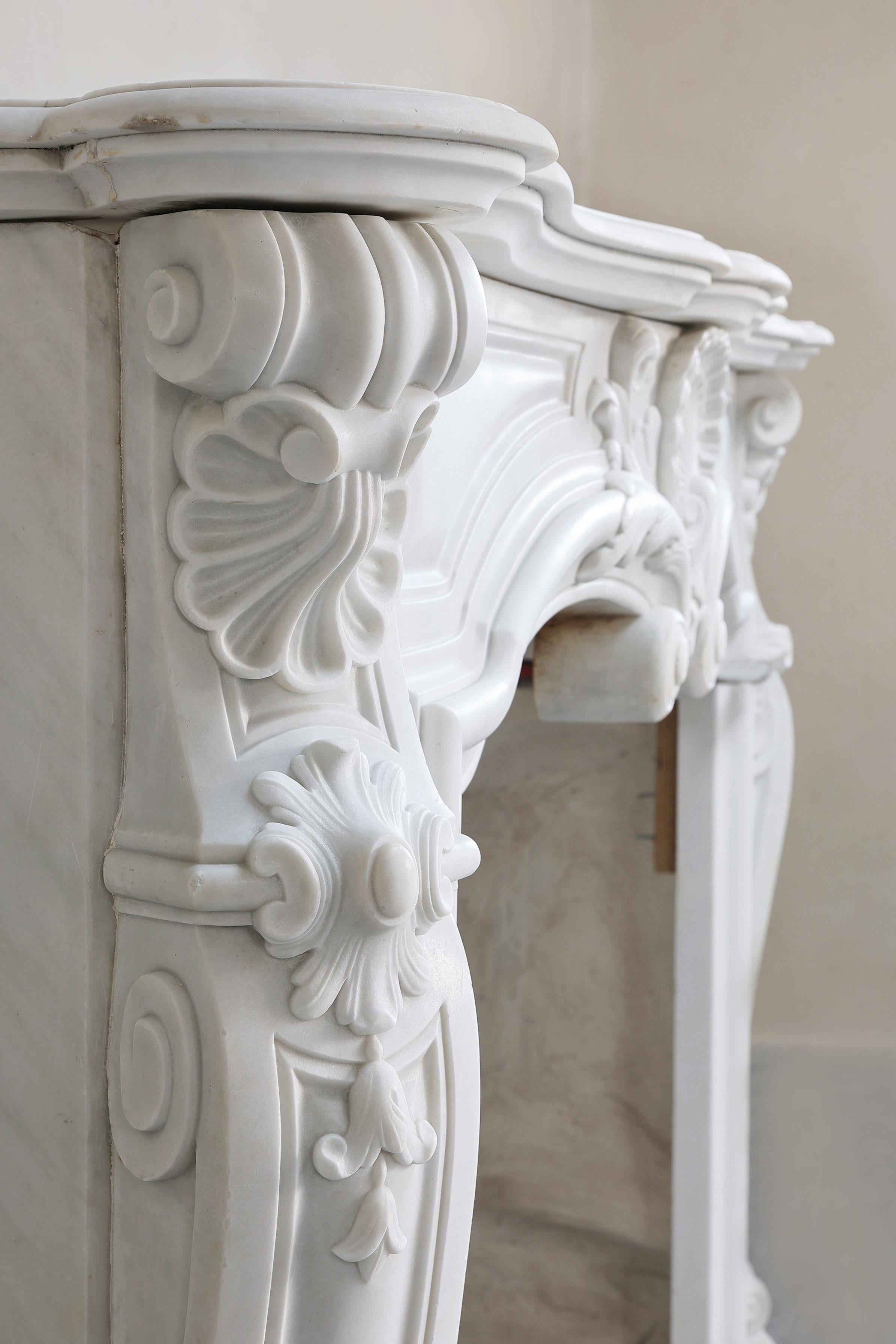 Antique Marble Fireplace Mantel For Sale 6
