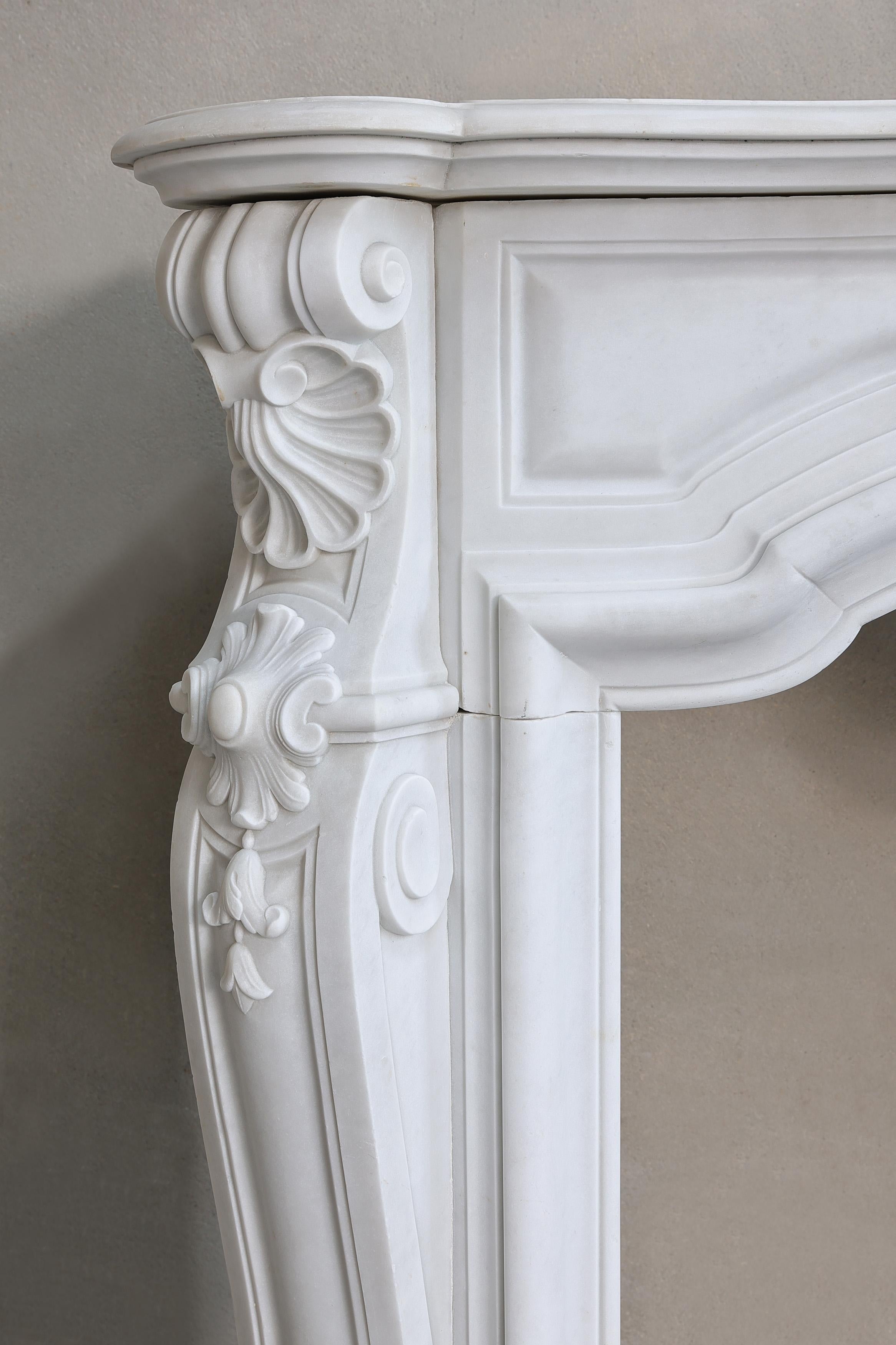 Antique Marble Fireplace Mantel For Sale 3