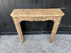Louis XV Style Fireplace in Aleppo Breche Marble