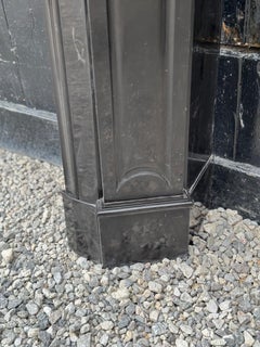 Louis XV style fireplace in Belgian black marble, circa 1880