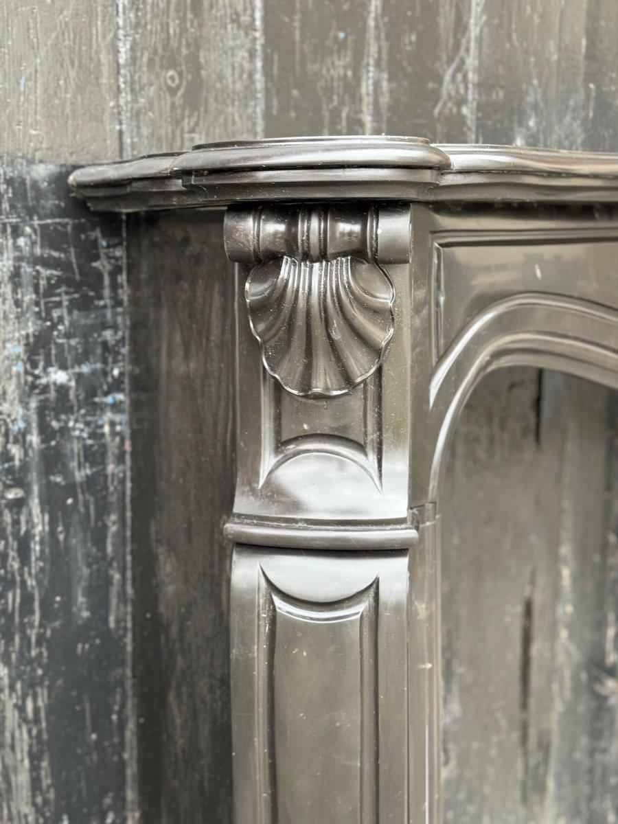 Louis XV Style Fireplace In Belgian Black Marble Circa 1880 For Sale 1