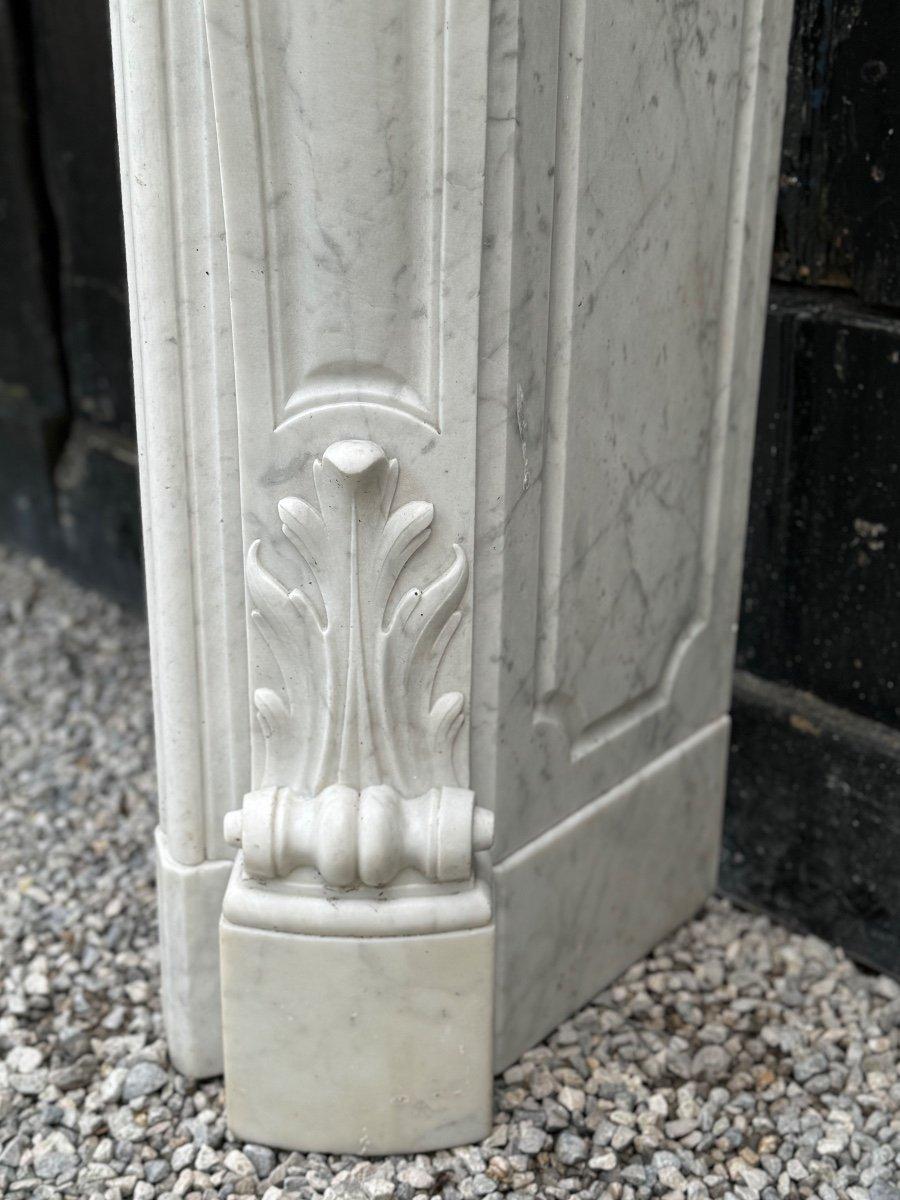 Louis XV Style Fireplace In Carrara Marble Circa 1880 For Sale 5