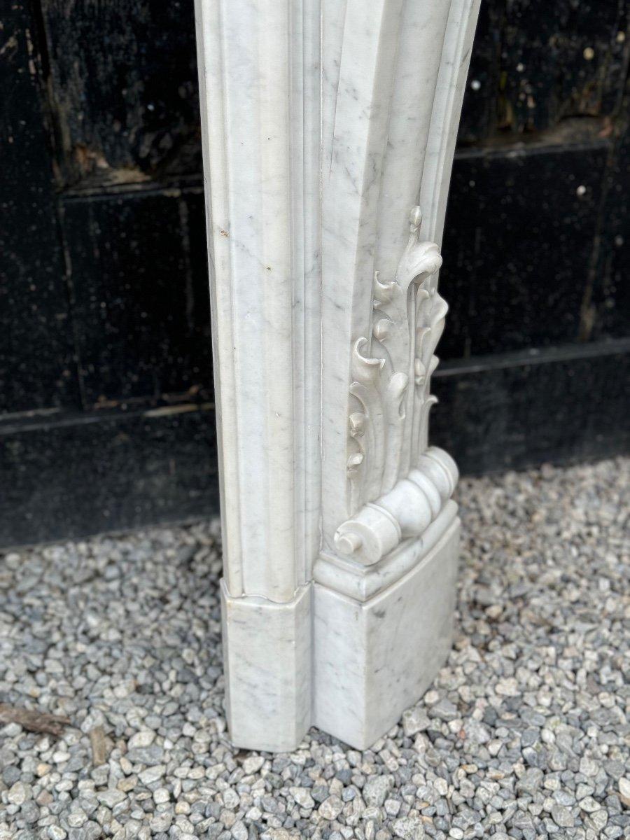 Louis XV Style Fireplace In Carrara Marble Circa 1880 For Sale 1