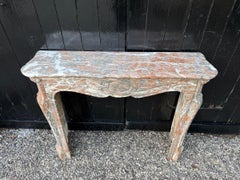 Louis XV-style fireplace in gray Ardennes marble, circa 1900