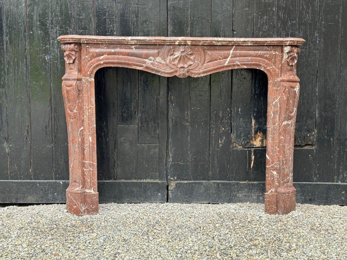 Cheminée de style Louis XV en marbre Rance, vers 1880 en vente 1