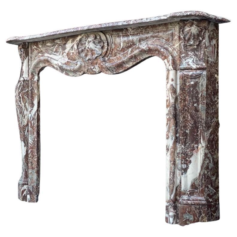 Louis XV Style Fireplace in Rance Marble