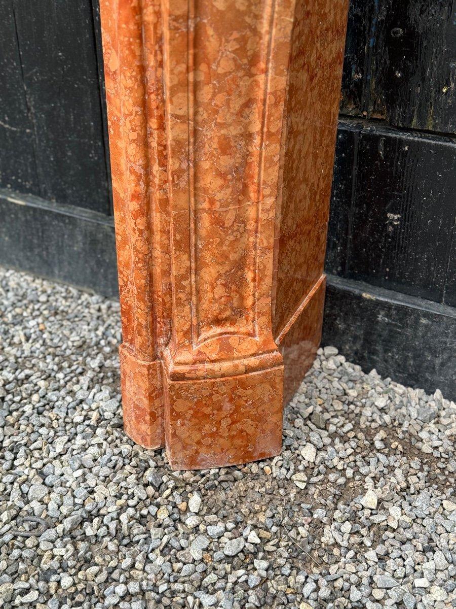 Louis XV Style Fireplace In Red Verona Marble Circa 1880 For Sale 6