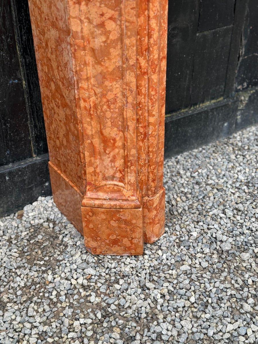 Louis XV Style Fireplace In Red Verona Marble Circa 1880 For Sale 3