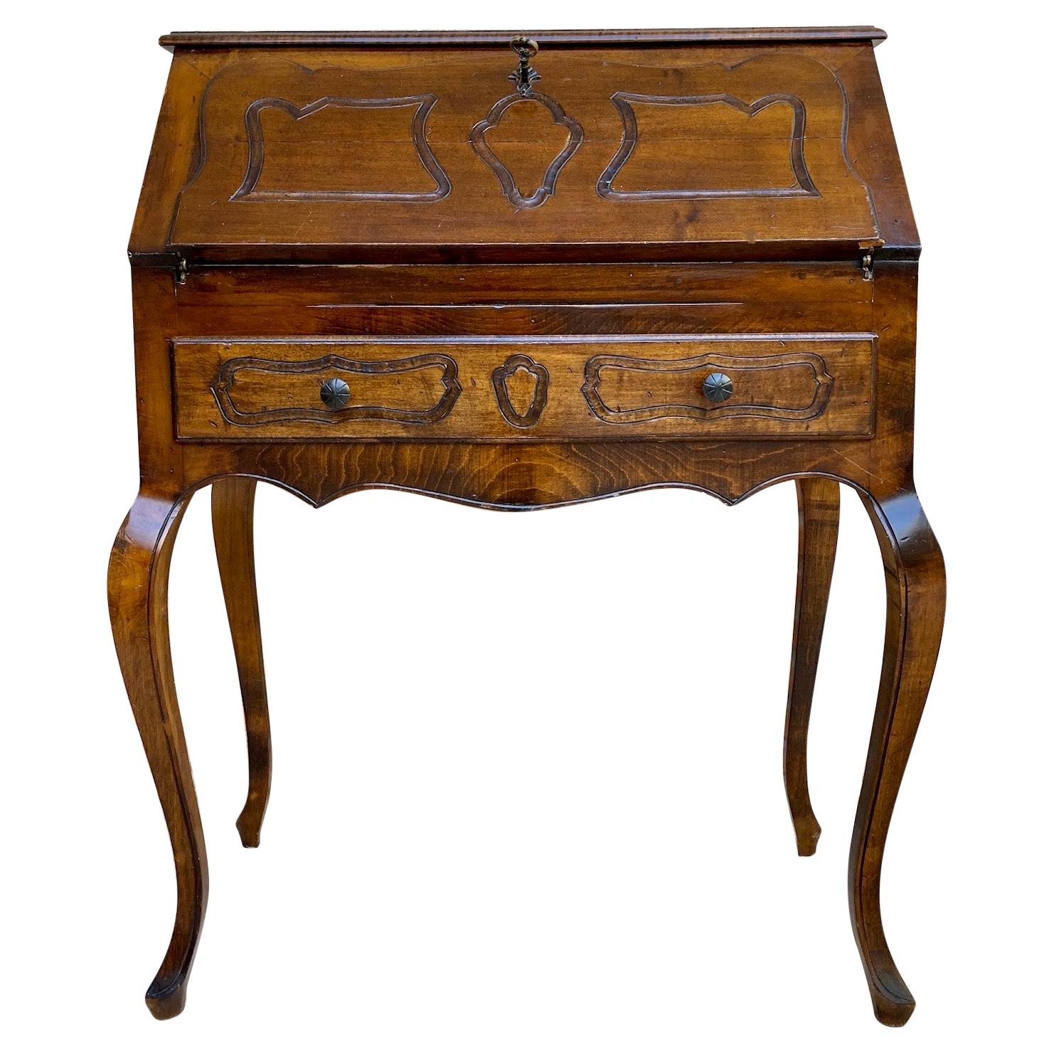 Louis XV Style Folding Desk with One Drawer, 1950 For Sale