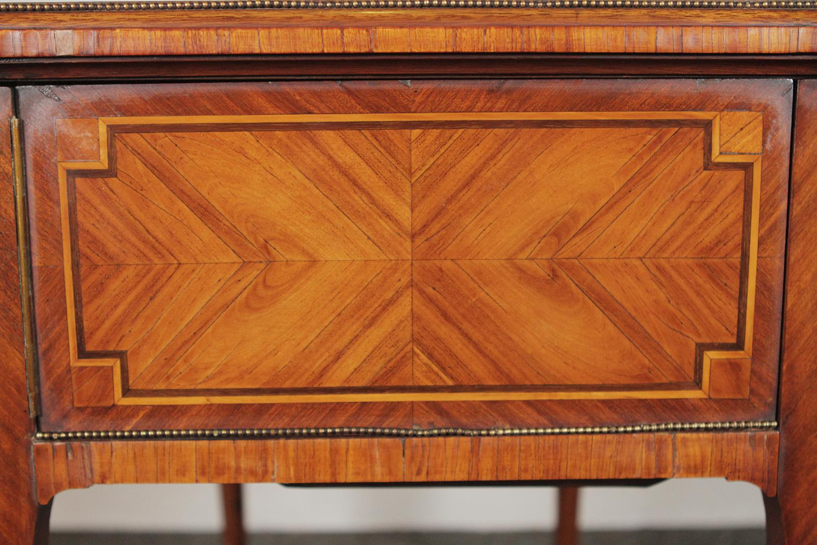 Louis XV Style Folding Vanity or Table with Various Wood Inlaid 9