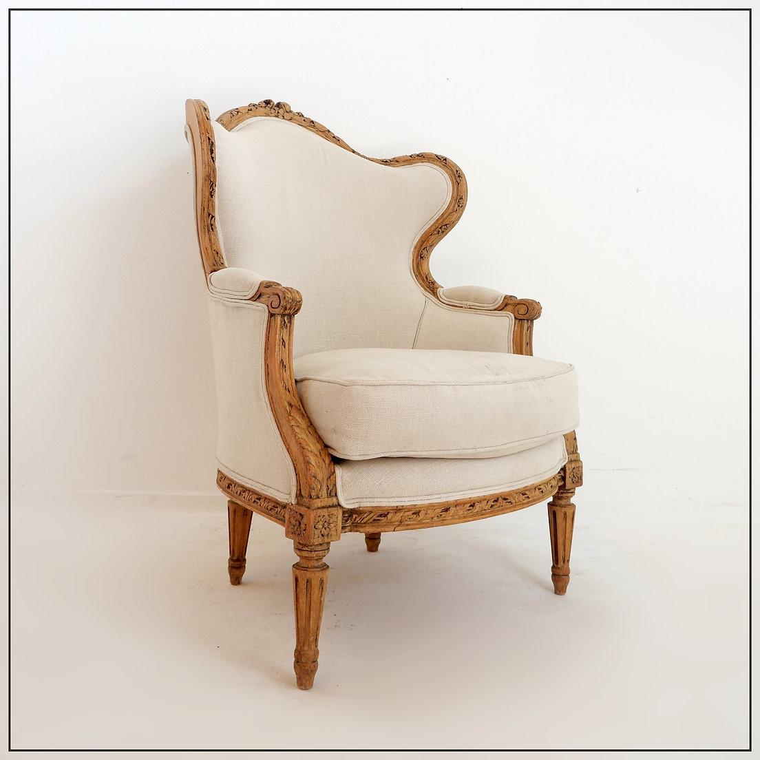 Bergère française à ailes de style Louis XV - 20ème en vente 9