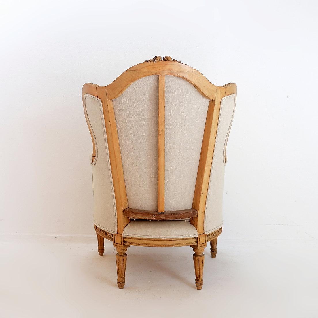 Bergère française à ailes de style Louis XV - 20ème Bon état - En vente à Linkebeek, BE
