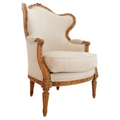Louis XV Style French Bergère with wings - 20th