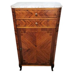 Louis XV Style French Cabinet with Giallo Siena Marble Top