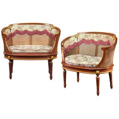 Französische Caned-Settees im Louis XV.-Stil