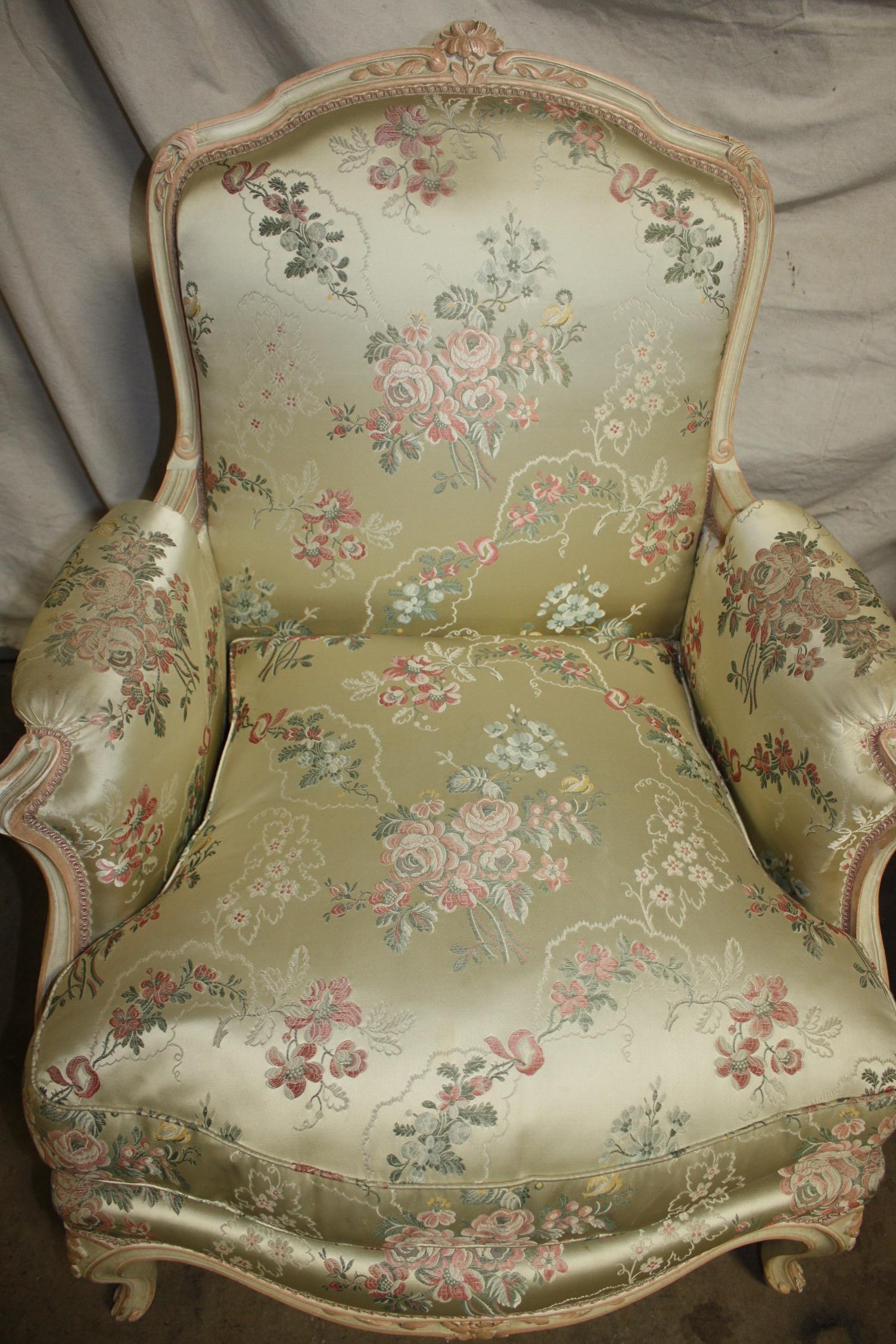Louis XV Style French Club Chairs 6