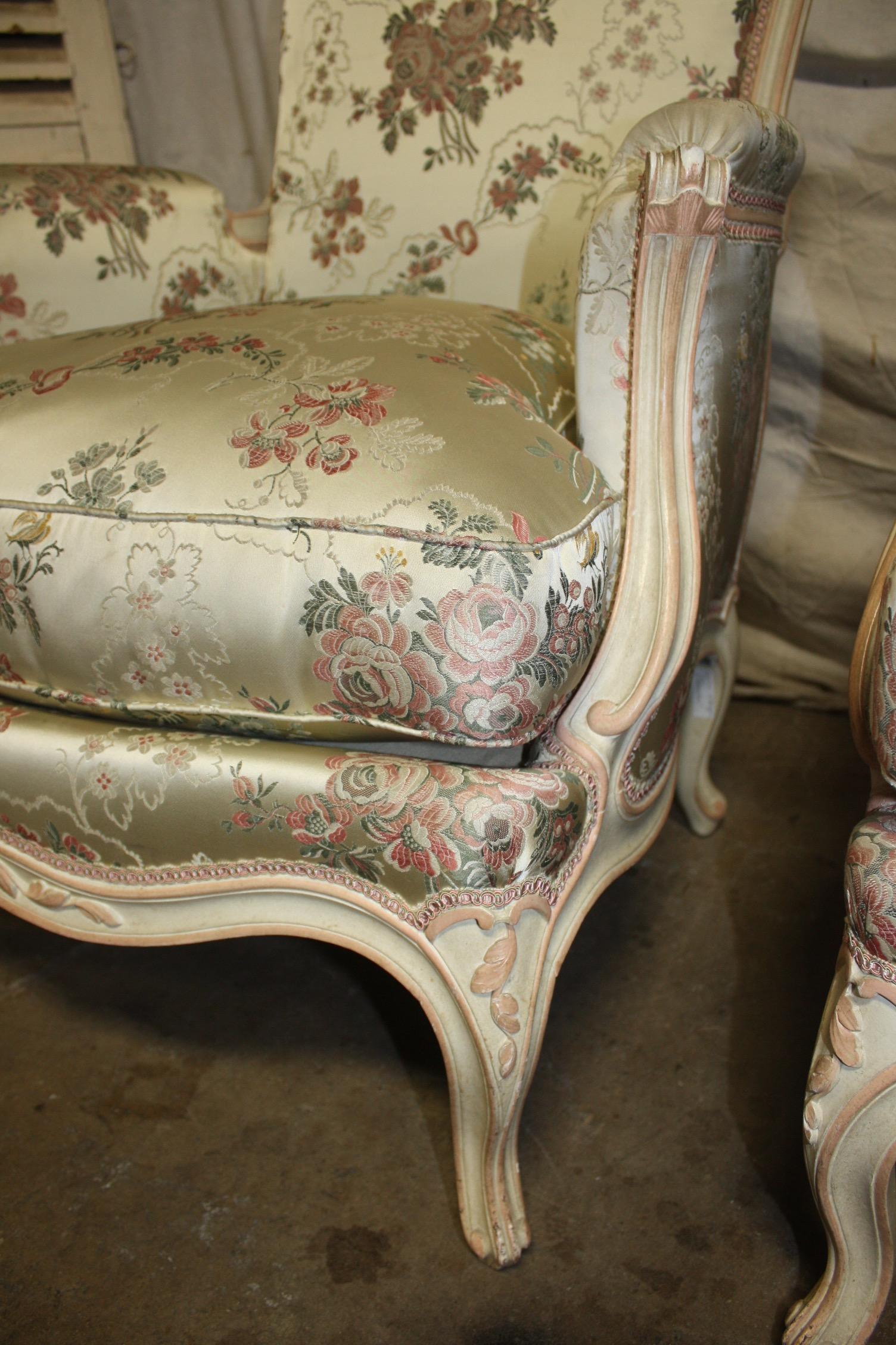 Louis XV Style French Club Chairs 9